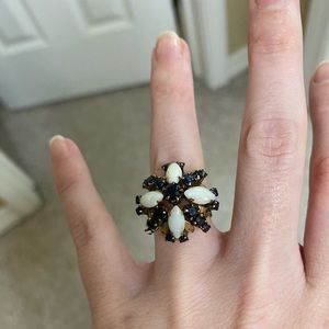 Navy and White Ring